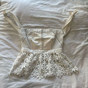 Self portrait adjustable sleeve top